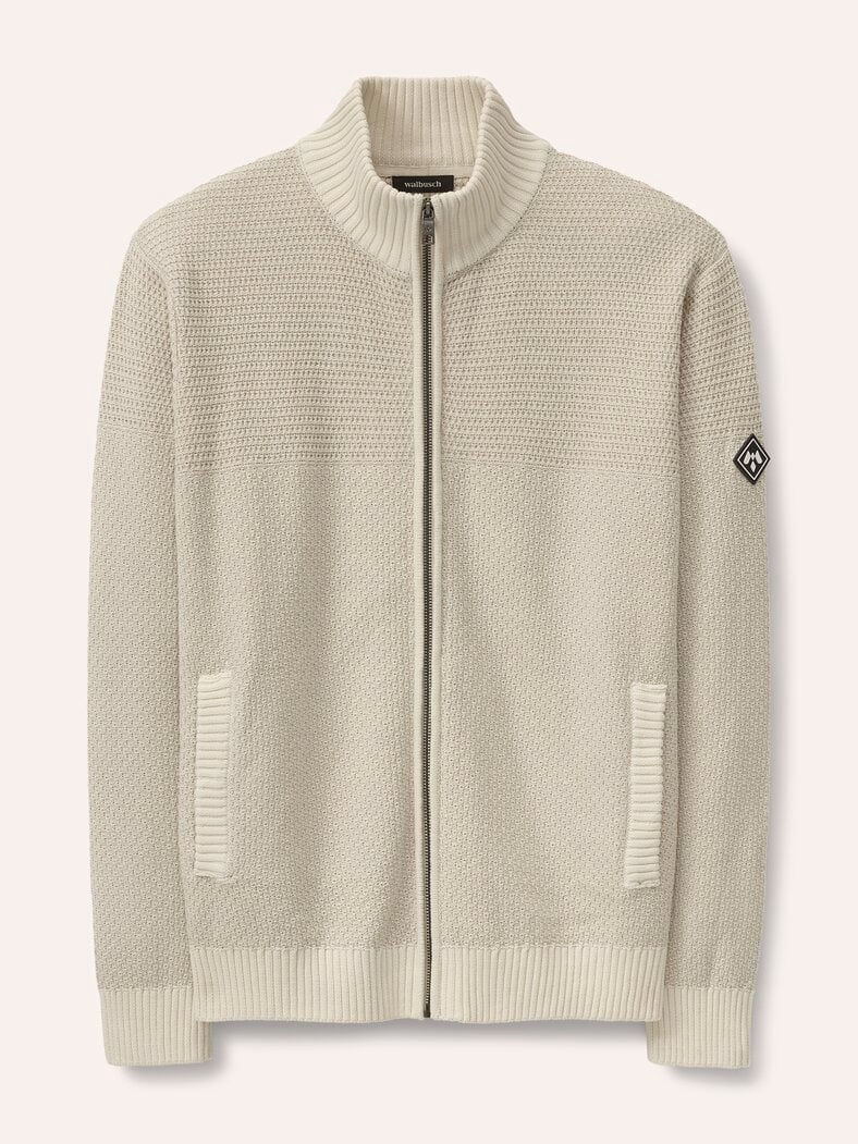 Strickjacke aus Baumwolle Natur