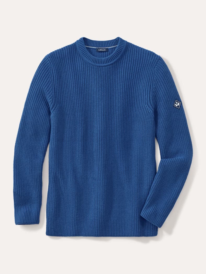 Patentstrick-Pullover Lichtblau