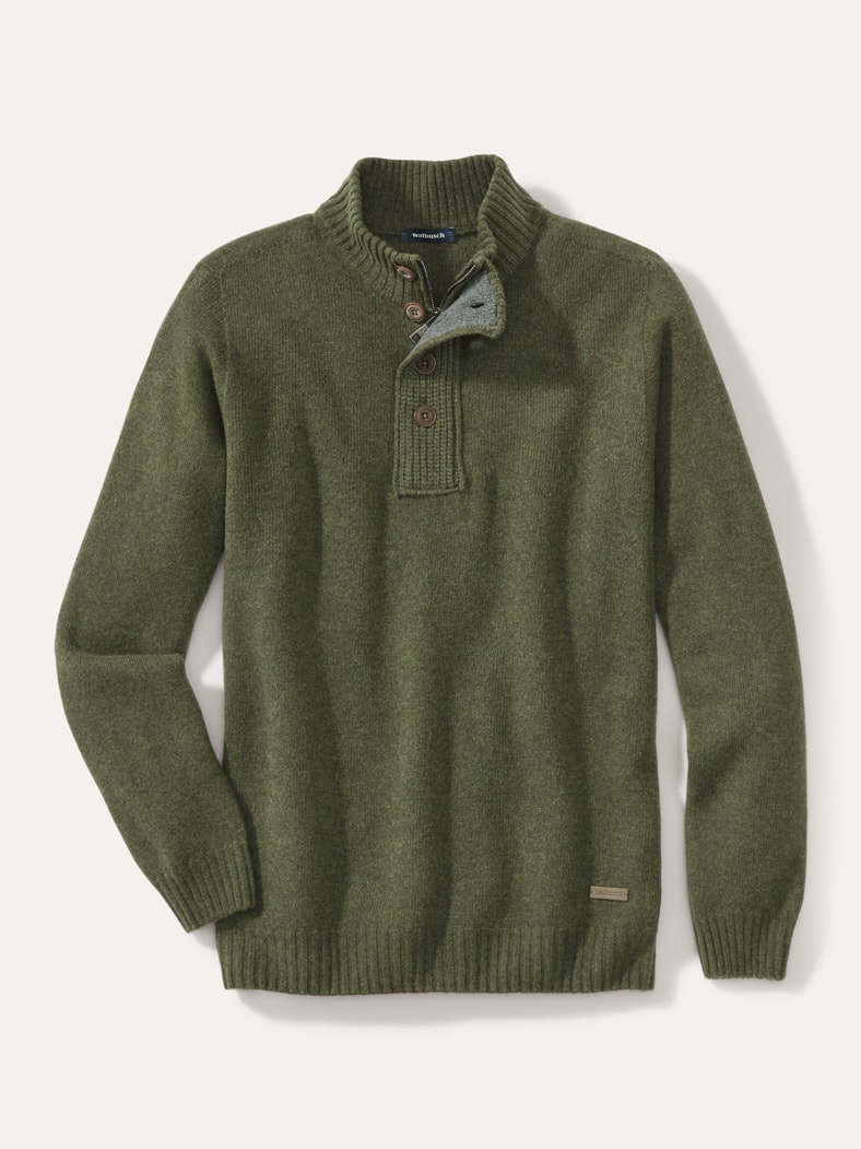 Premium Lammwoll-Troyer Oliv