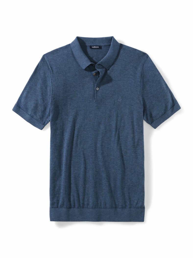Premium Strickpolo Flaggenblau
