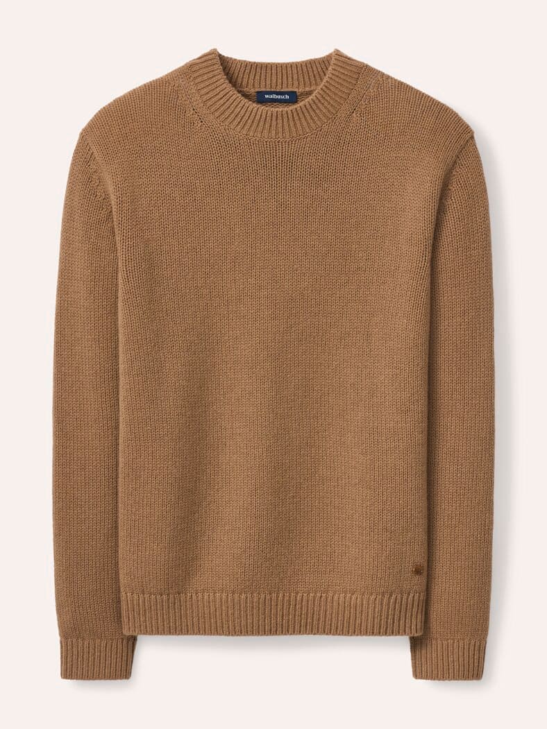 Premium Pullover mit Cashmere Karamell