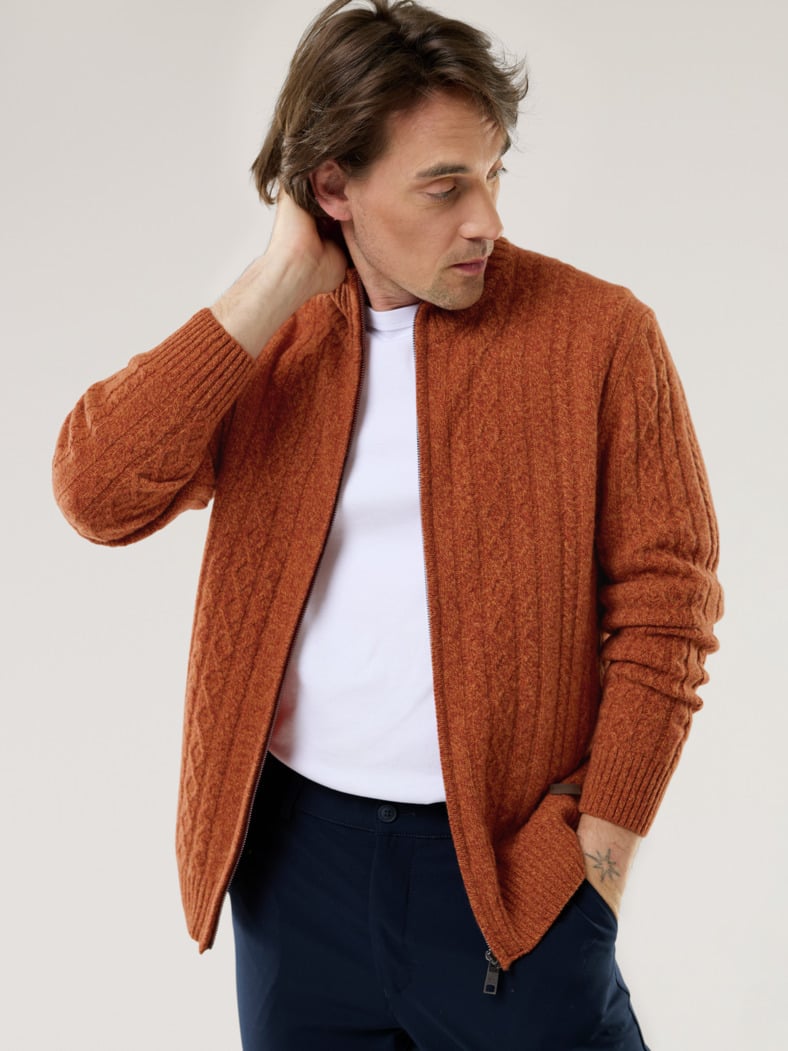 Cashmino Zopf-Strickjacke Terra