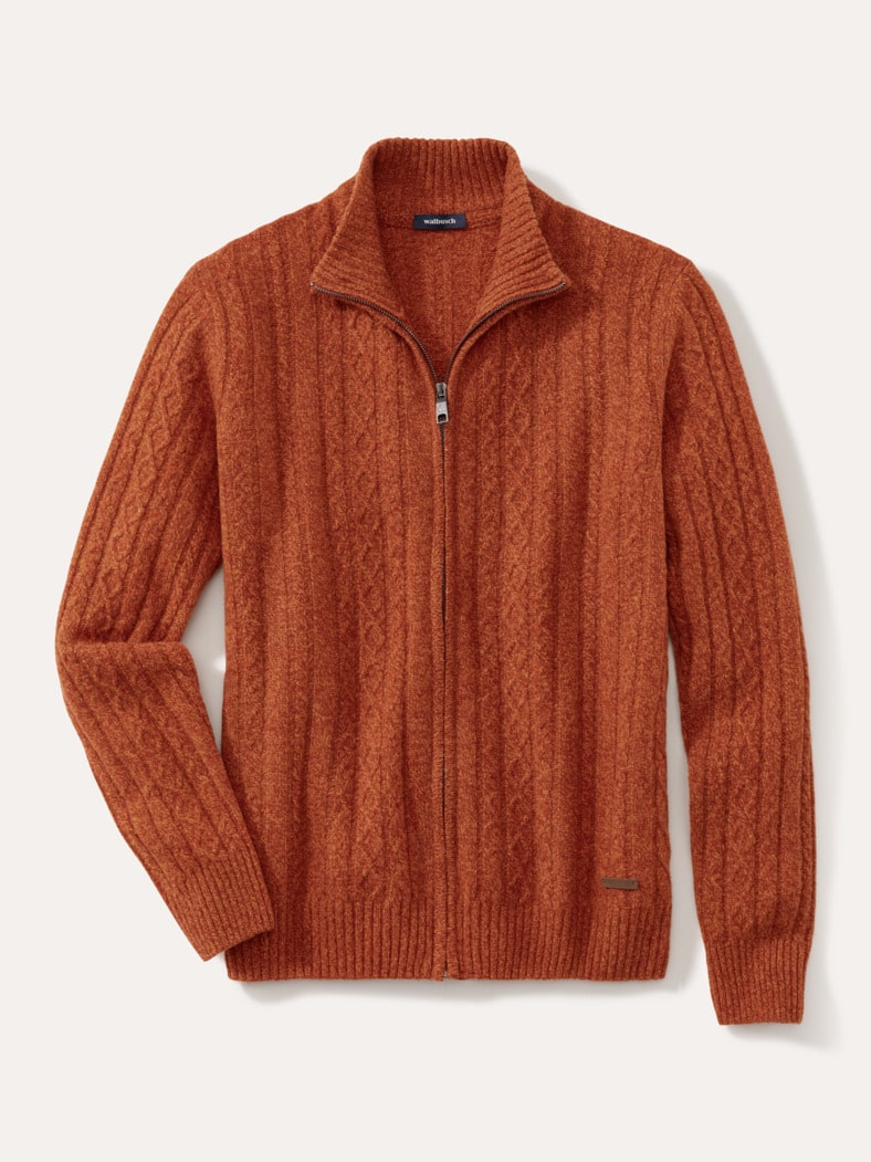 Cashmino Zopf-Strickjacke Terra