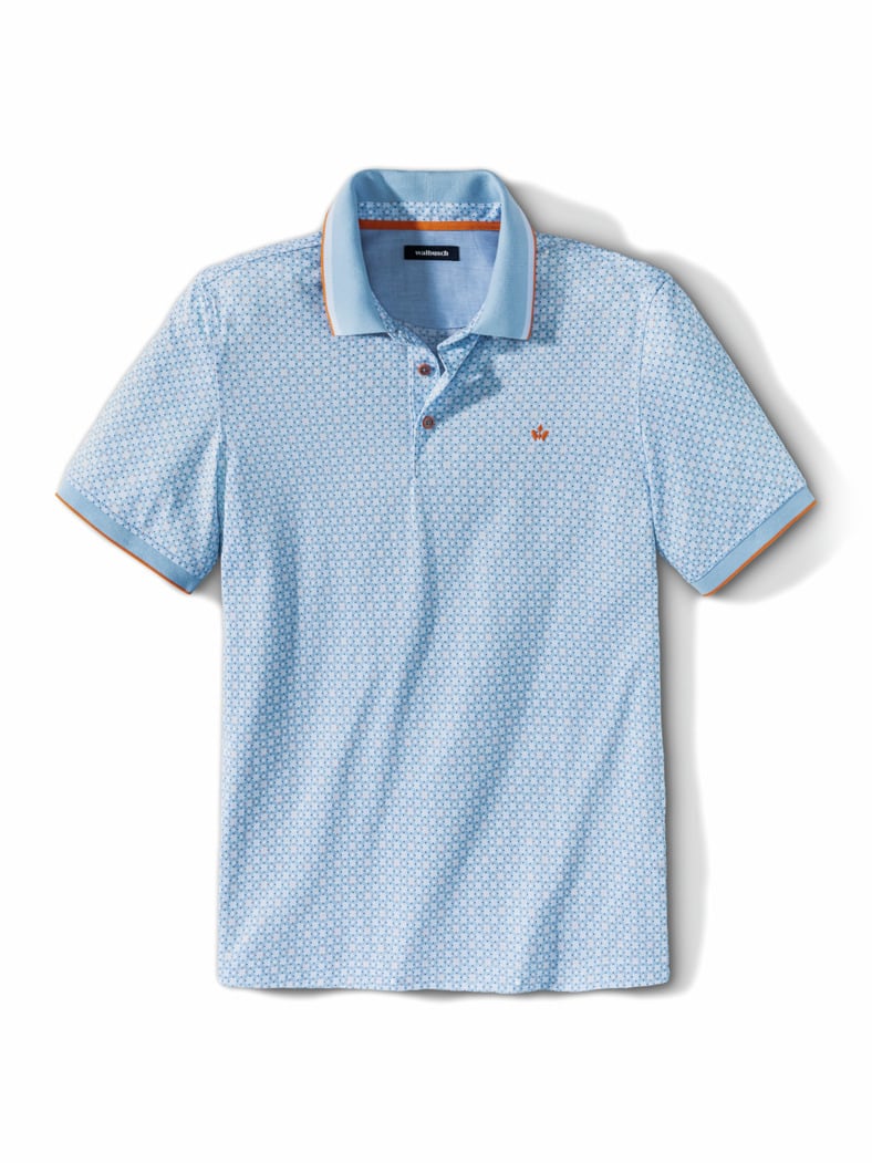 Mosaik-Polo Hellblau