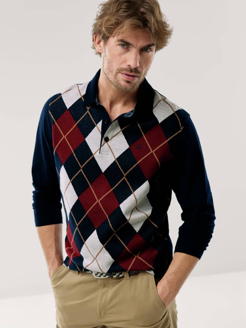 Rauten-Polo Supersoft Raute Bordeaux