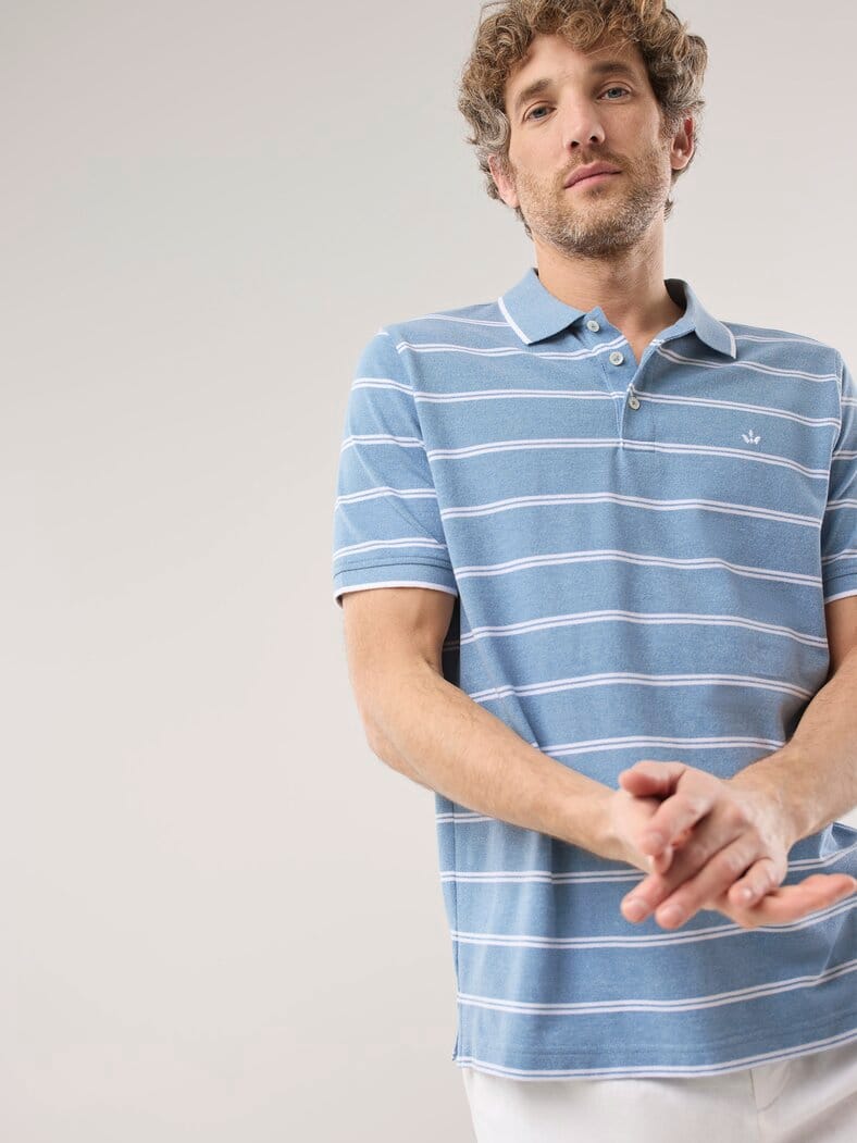 Bi-Colour Polo Ozeanblau