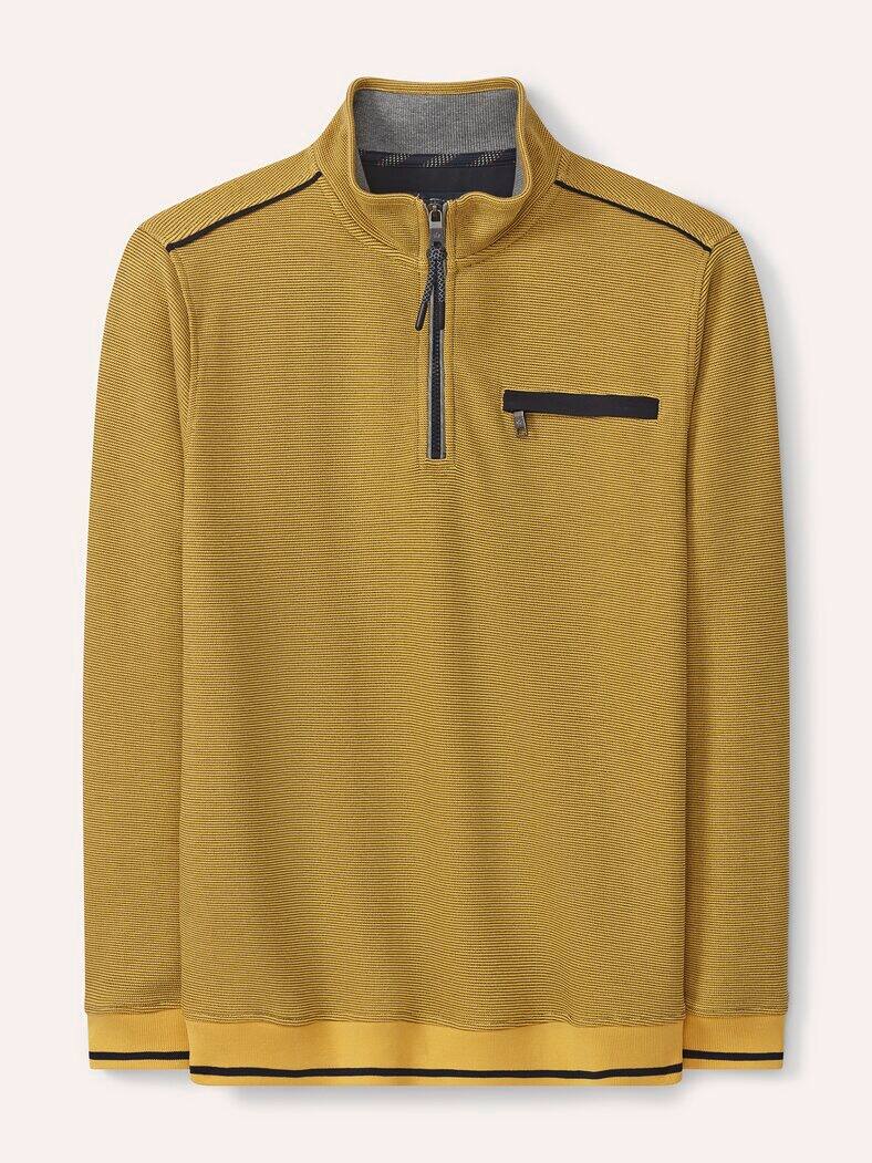 Easycare Struktur-Troyer Bicolor Akaziengelb