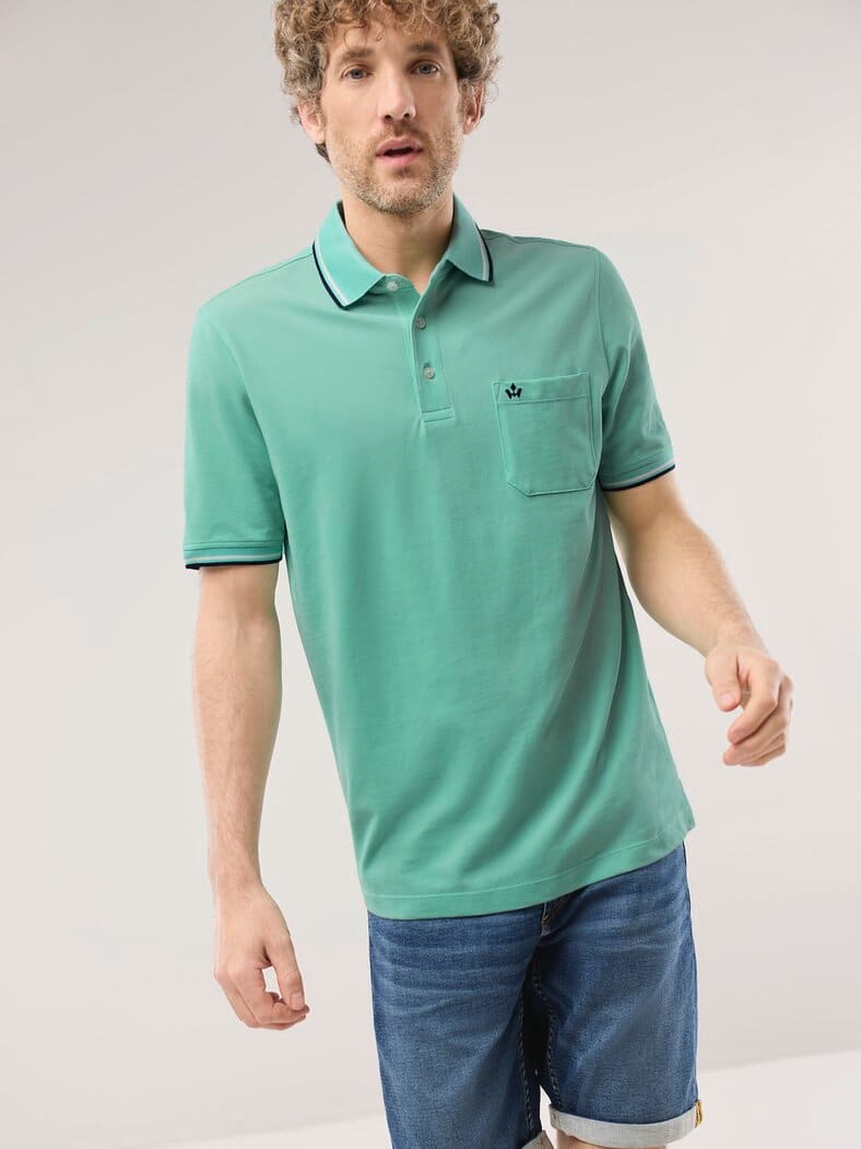 Extraglatt-Polo Bicolor Uni Mint