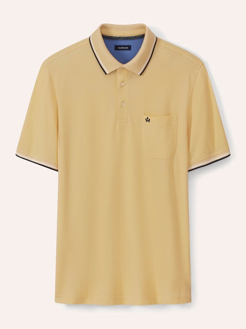Extraglatt-Polo Bicolor Uni Gelb