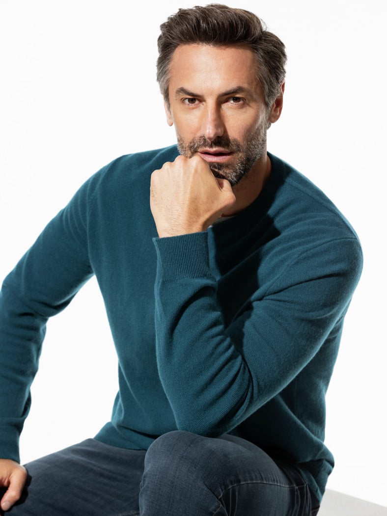Premium Cashmere-Pullover Smaragd