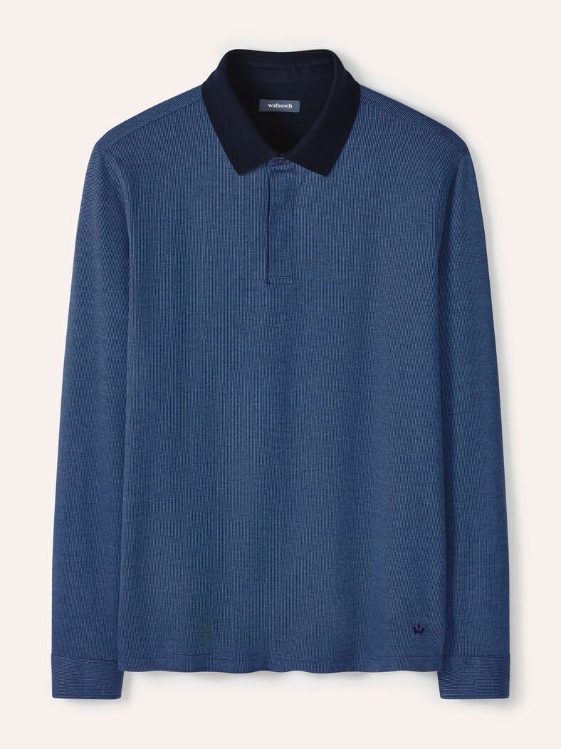 Jaquard-Polo Bicolor Marine