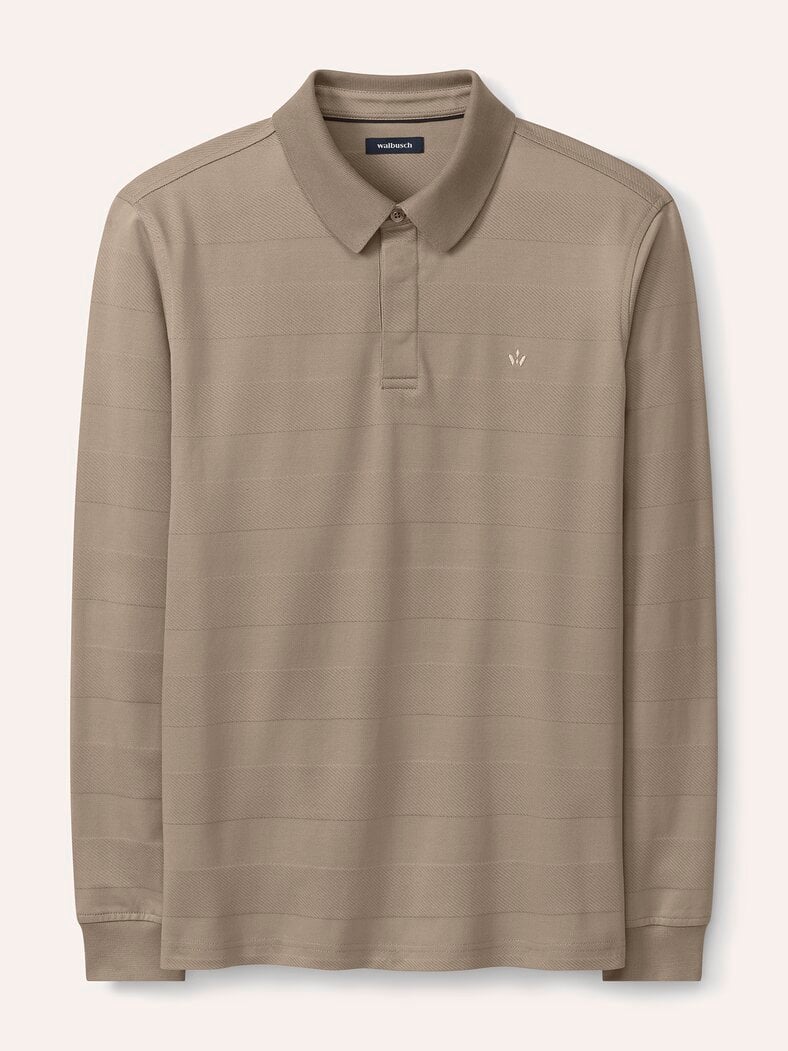Baumwoll-Polo Webeffekt Sand