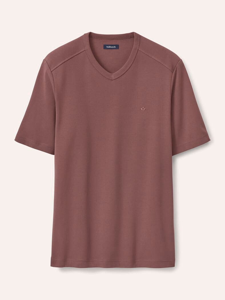 Zu schade für drunter-Shirt V-Neck Braun