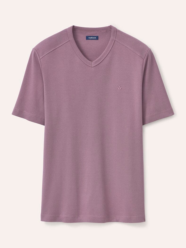 Zu schade für drunter-Shirt V-Neck Rosenholz