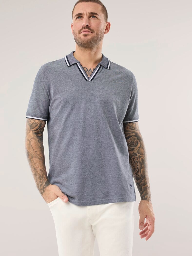 Bi Colour Polo Marine