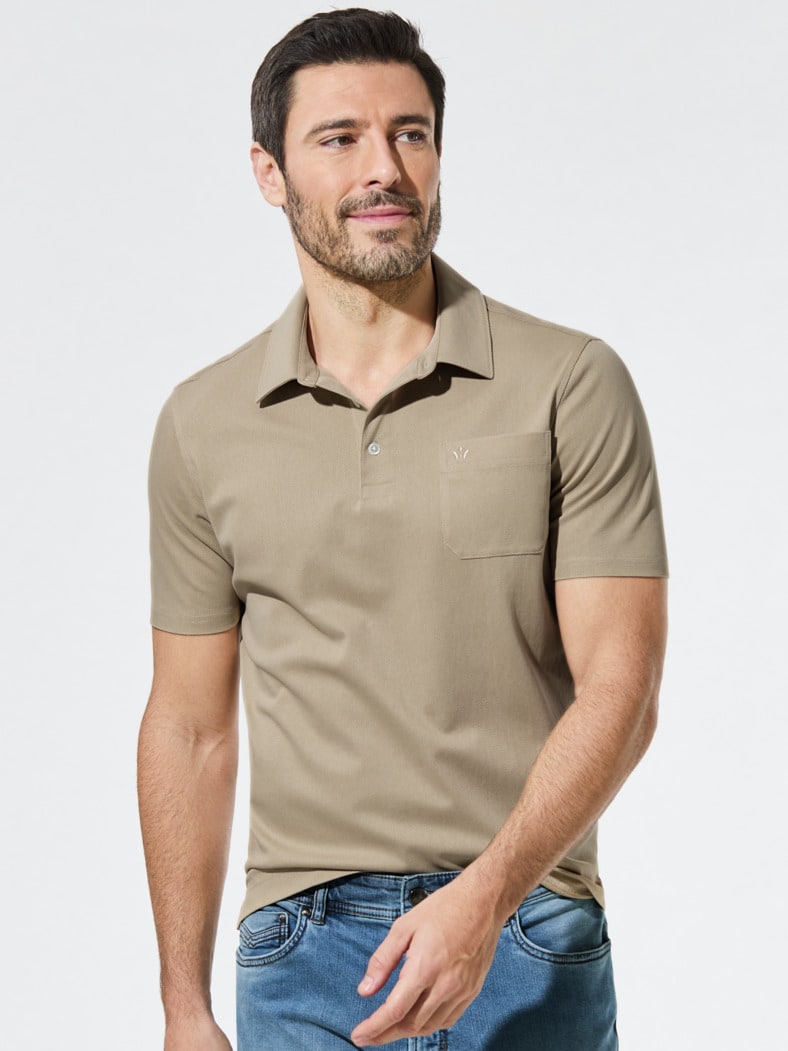 Tausend-Poren-Polo Safari Beige