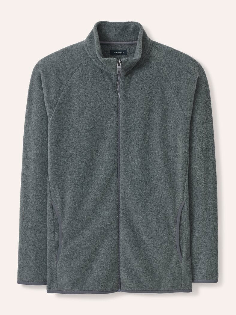 Zippjacke aus Polarfleece Grau Melange