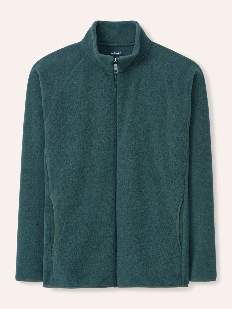 Zippjacke aus Polarfleece Blaugrün