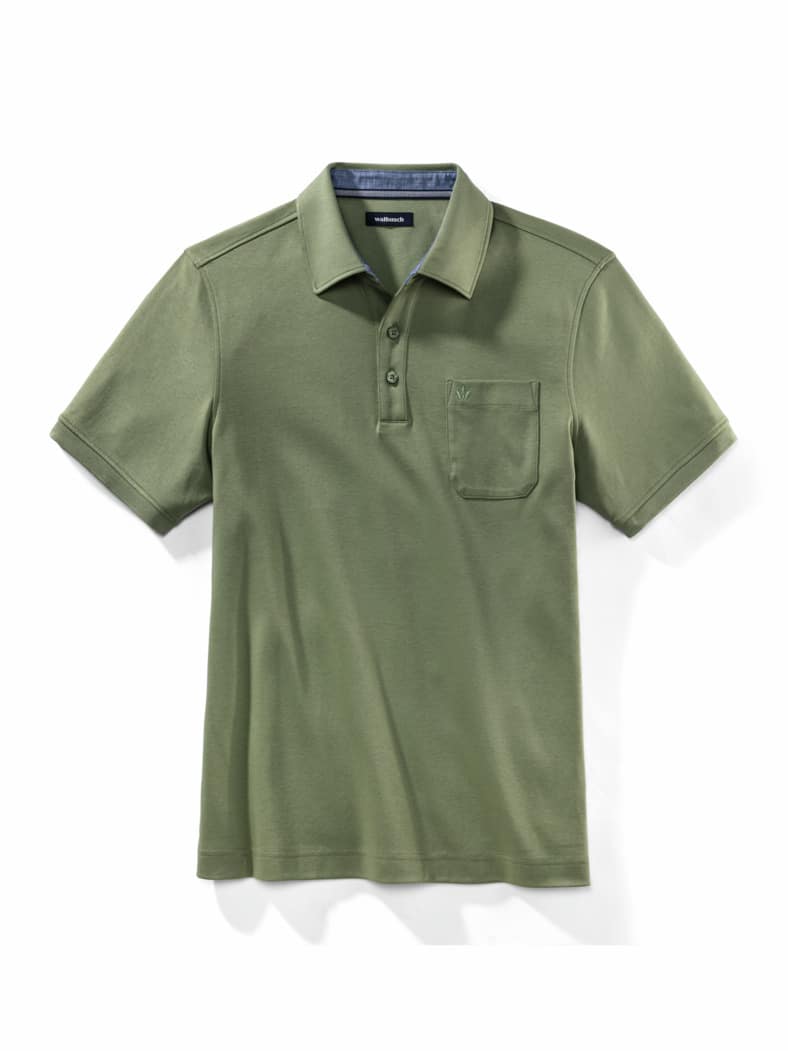 Walbusch-Kragen Polo Salbei