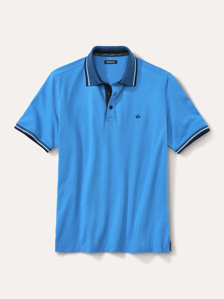 Comfort Stretch Polo Azurblau
