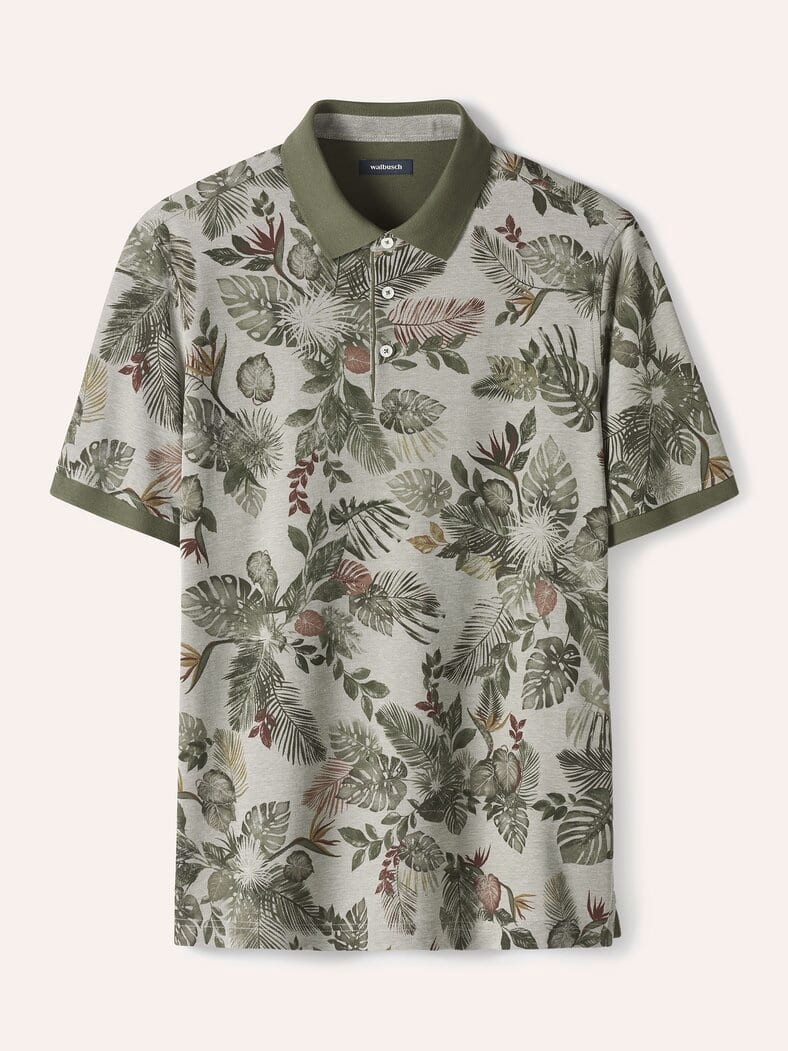 Tropical Polo Druck Khaki