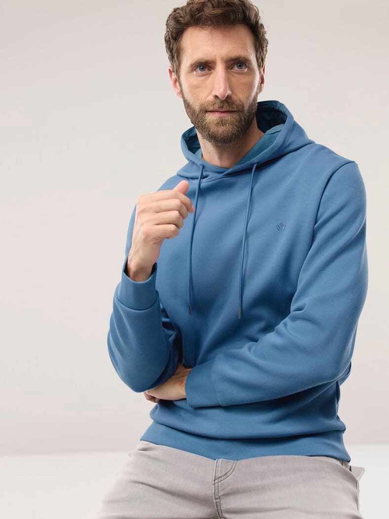Easycare Kapuzen-Sweatshirt Ozeanblau