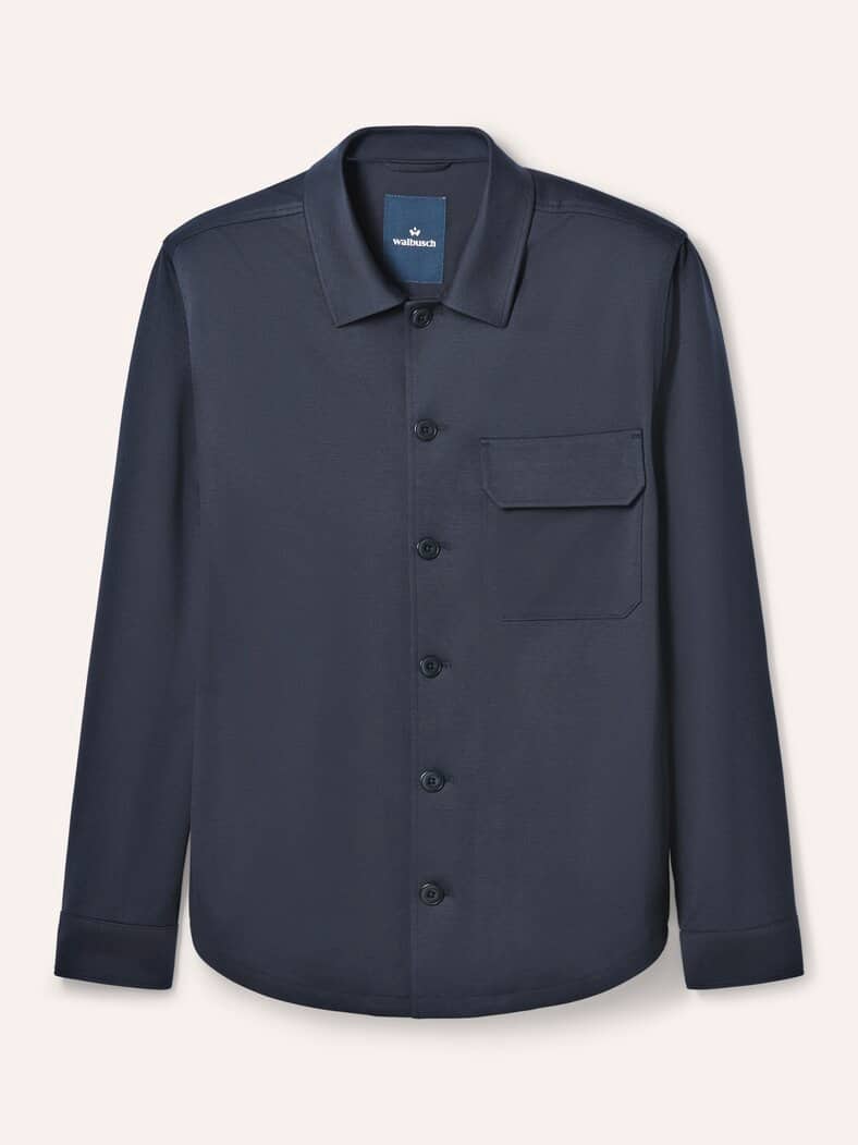 Hemdjacke aus elatischem Material Marine