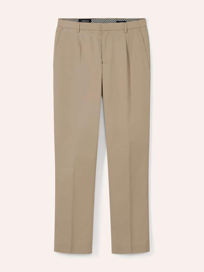 Anzug-Hose aus Baumwollmix Beige