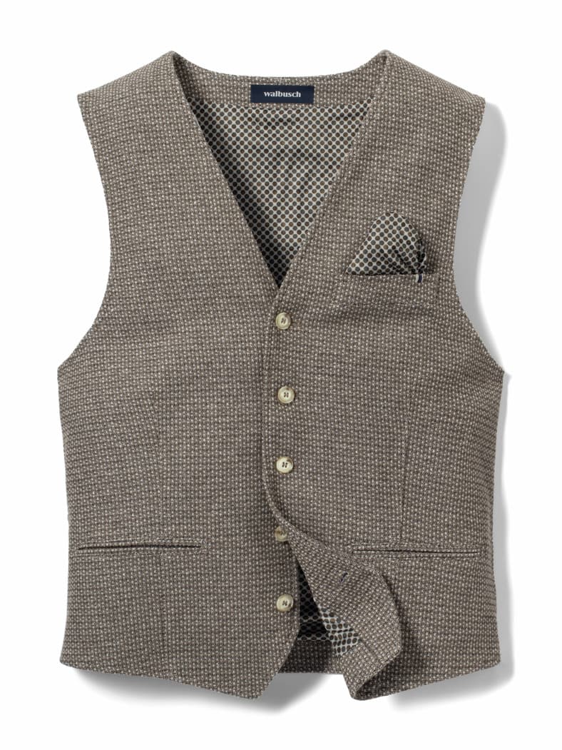 Struktur-Weste Beige/Khaki