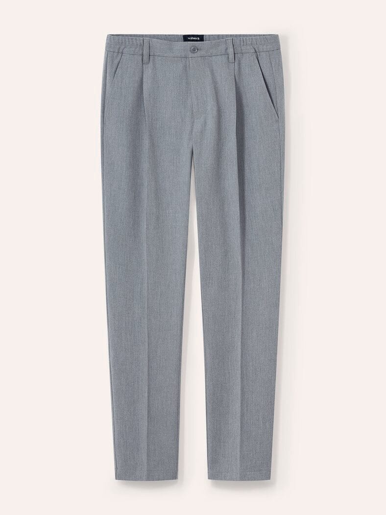 Chino mit Bundfalte Grau