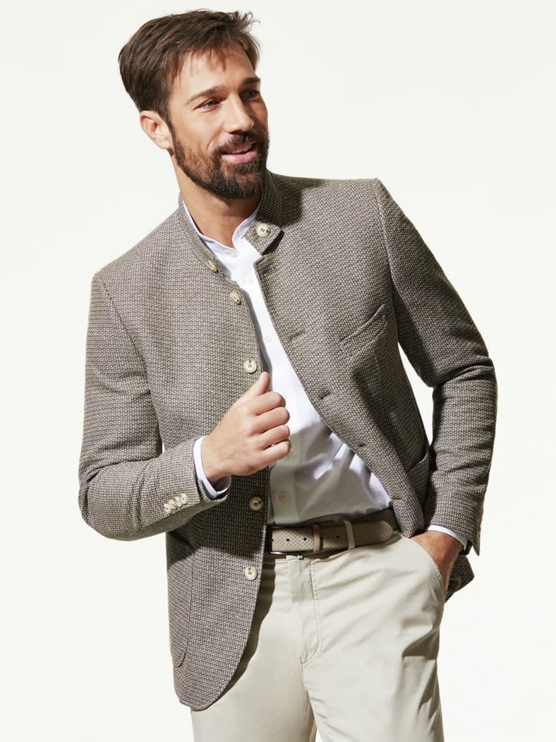 Struktur-Sakko Beige/Khaki