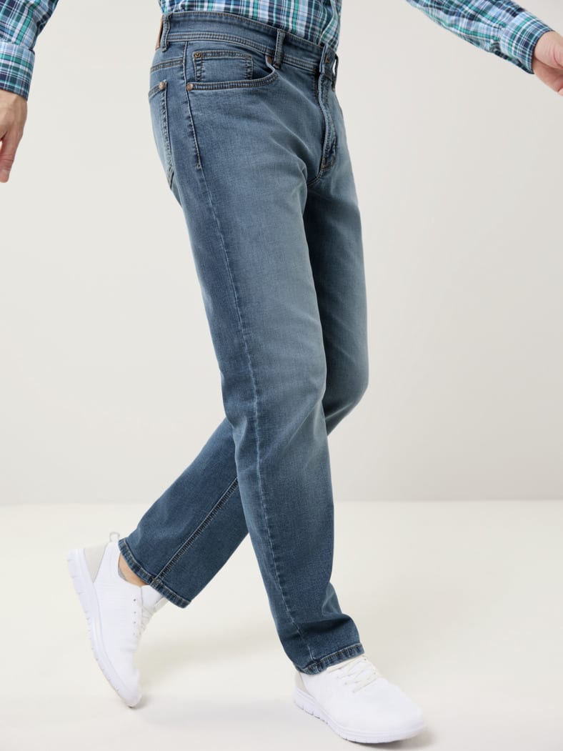 Jeans Sattlerstich Mid Blue