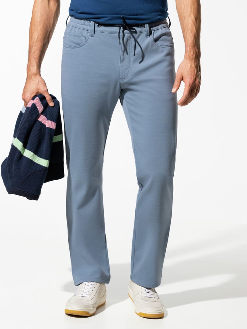 Five Pocket Stretch & Relax Rauchblau