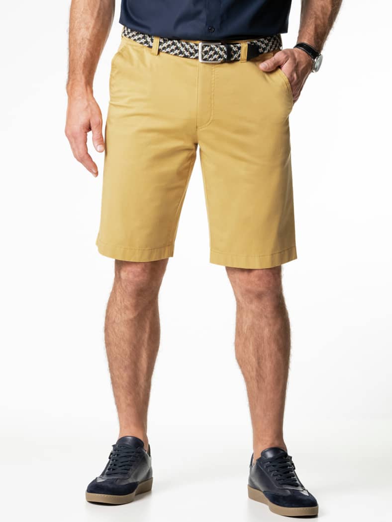 Extraglatt-Stretchbund-Bermudas Gelb