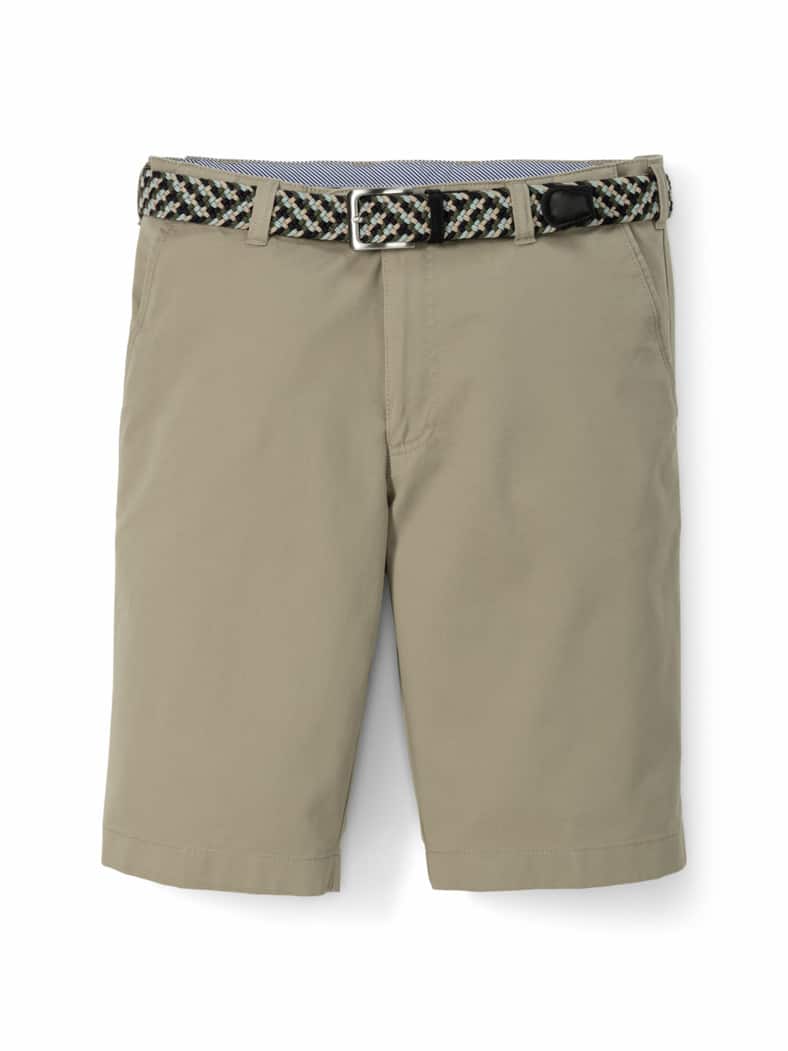 Extraglatt-Stretchbund-Bermudas Beige