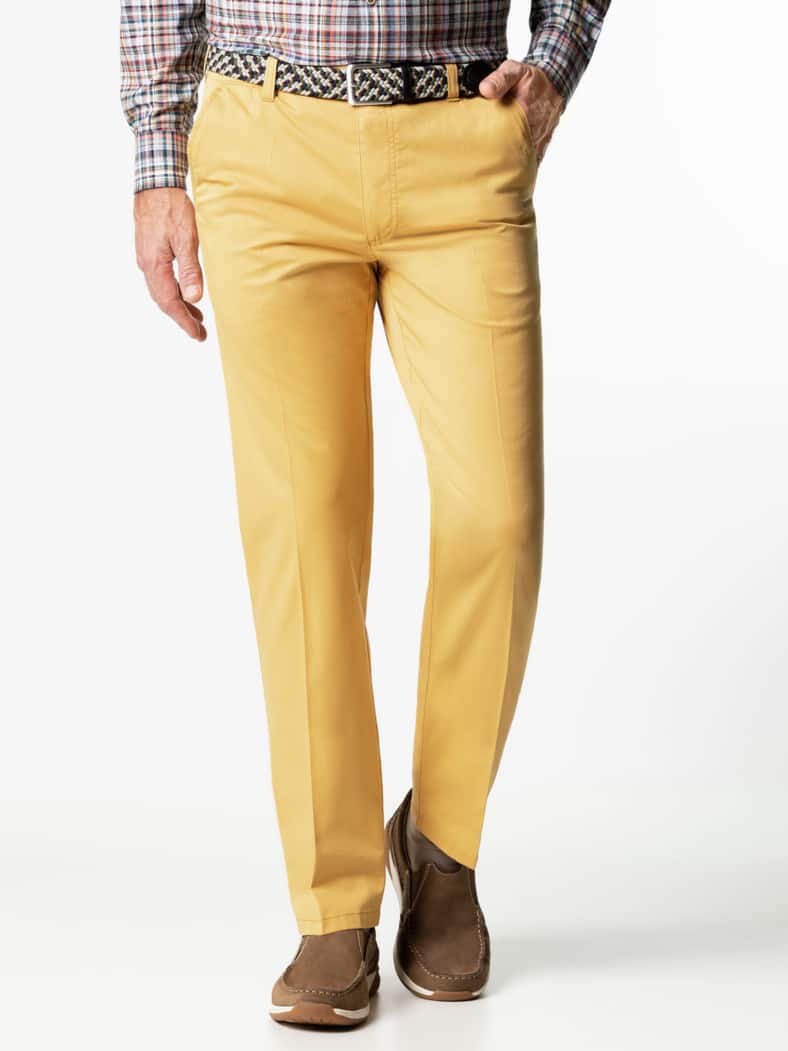 Extraglatt-Stretchbund-Chino Gelb