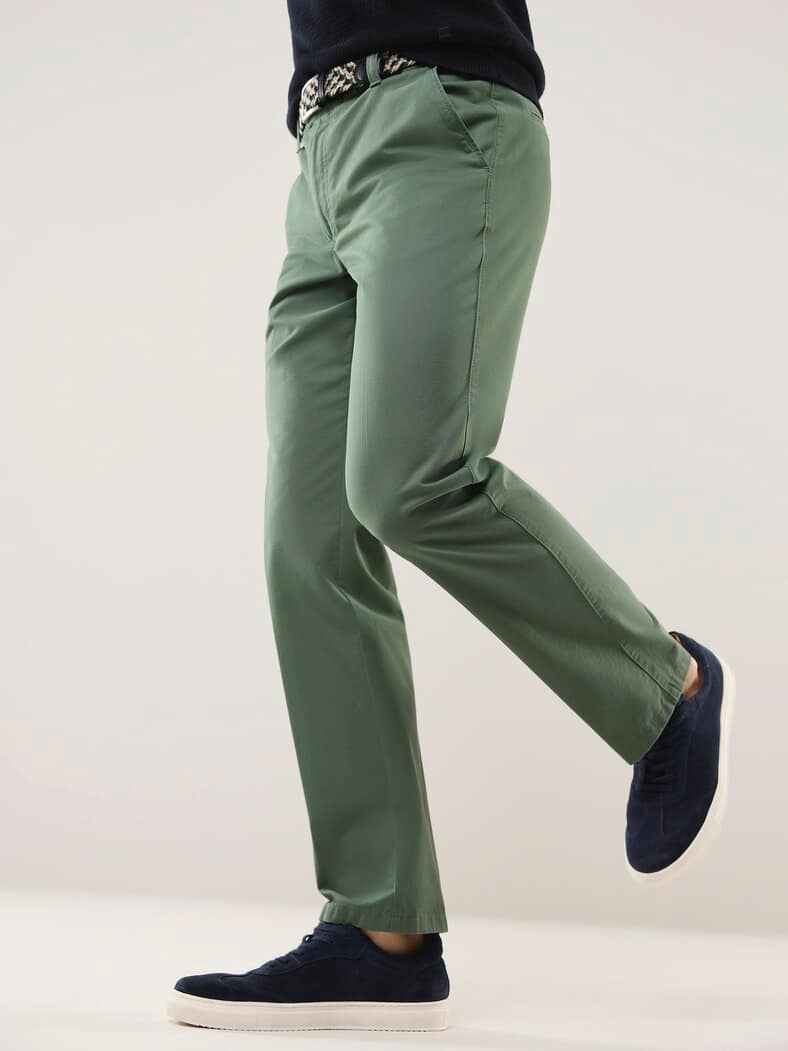 Extraglatt-Stretchbund-Chino Salbei