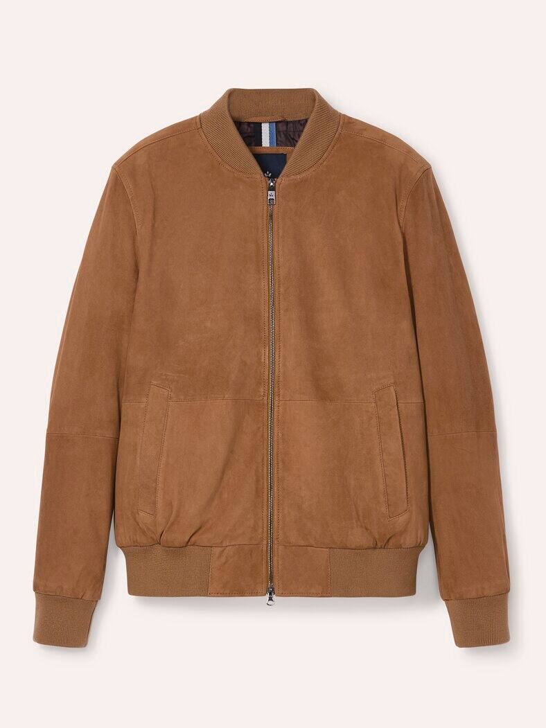 Blouson aus Ziegenvelours Cognac
