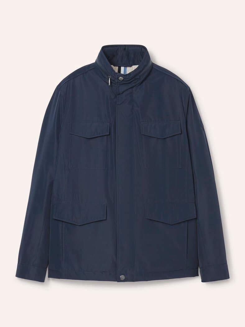 Wärmende Langjacke mit 9 Taschen Marine