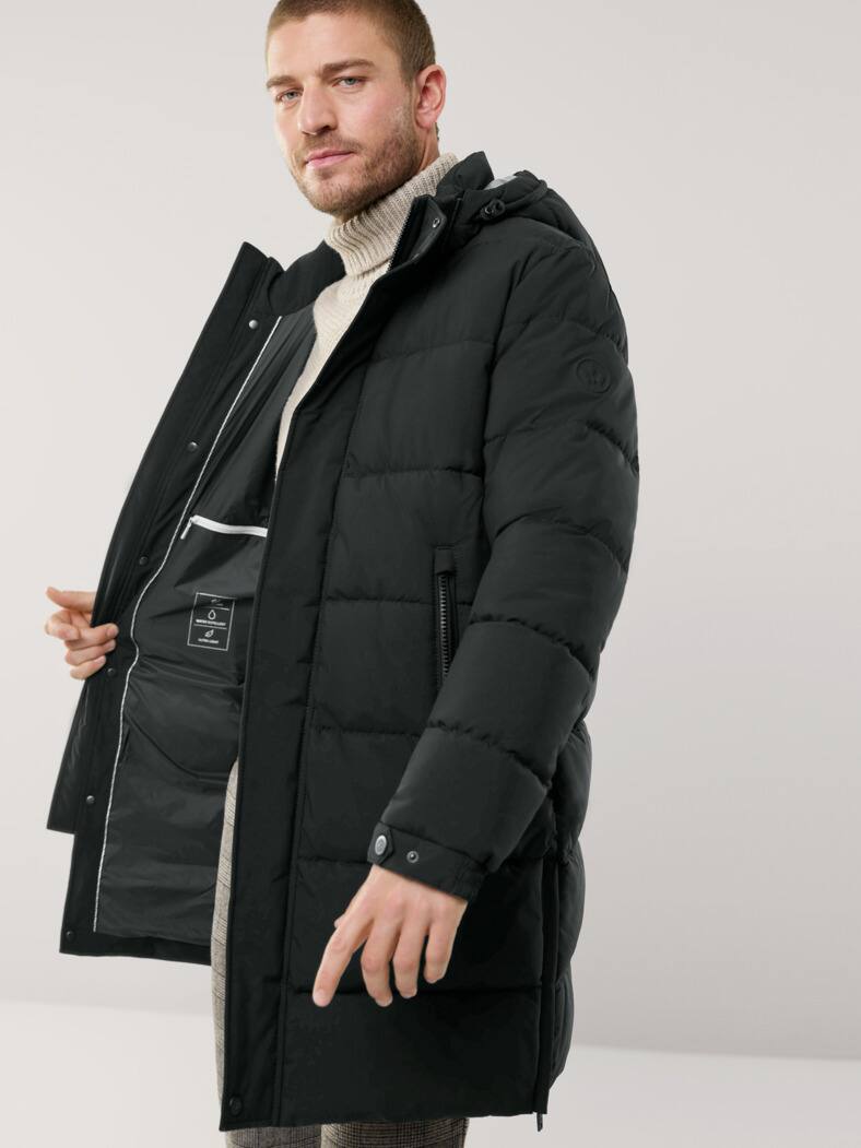 Thermo Steppmantel Schwarz