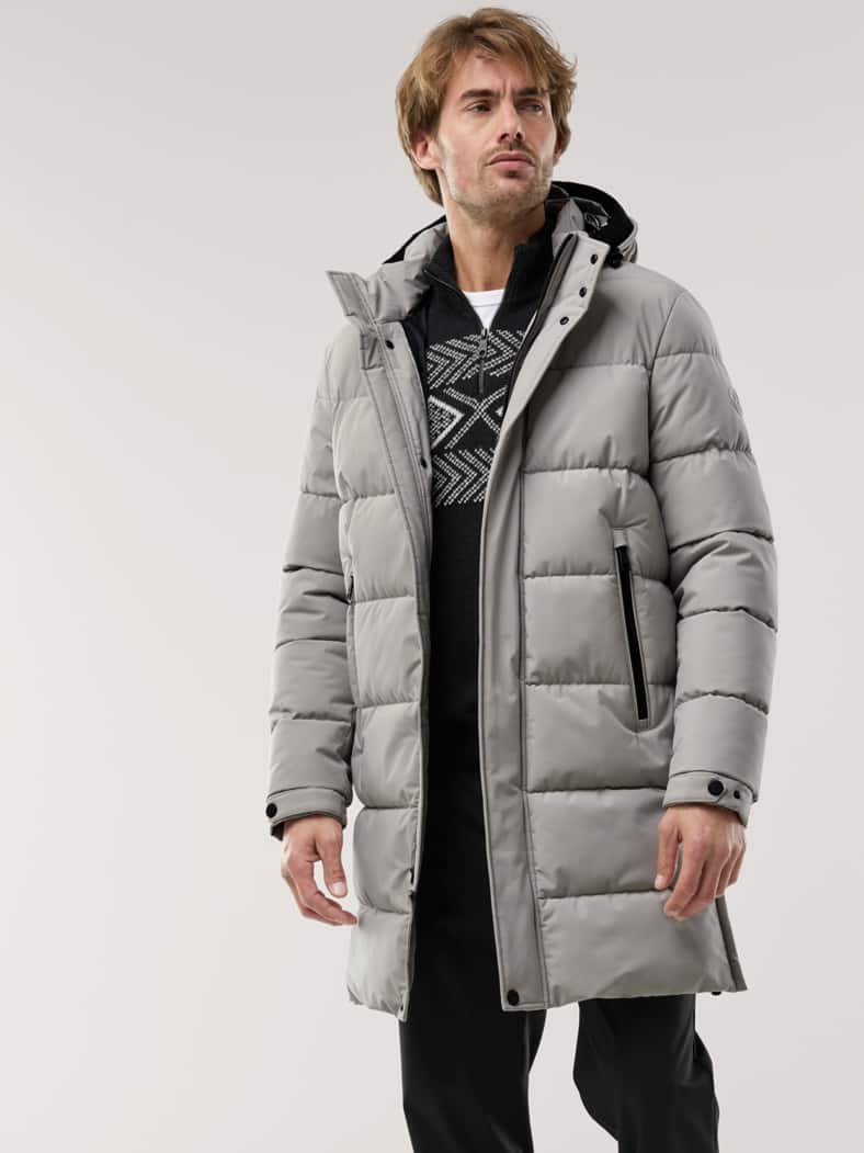 Thermo Steppmantel Ecru