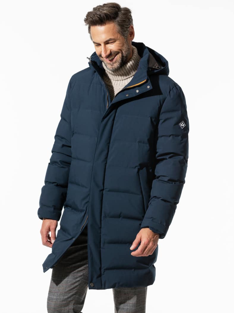 Daunenmantel Ultraleicht Marine