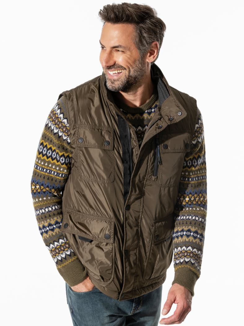 Alles am Mann Übergangsweste Graubraun