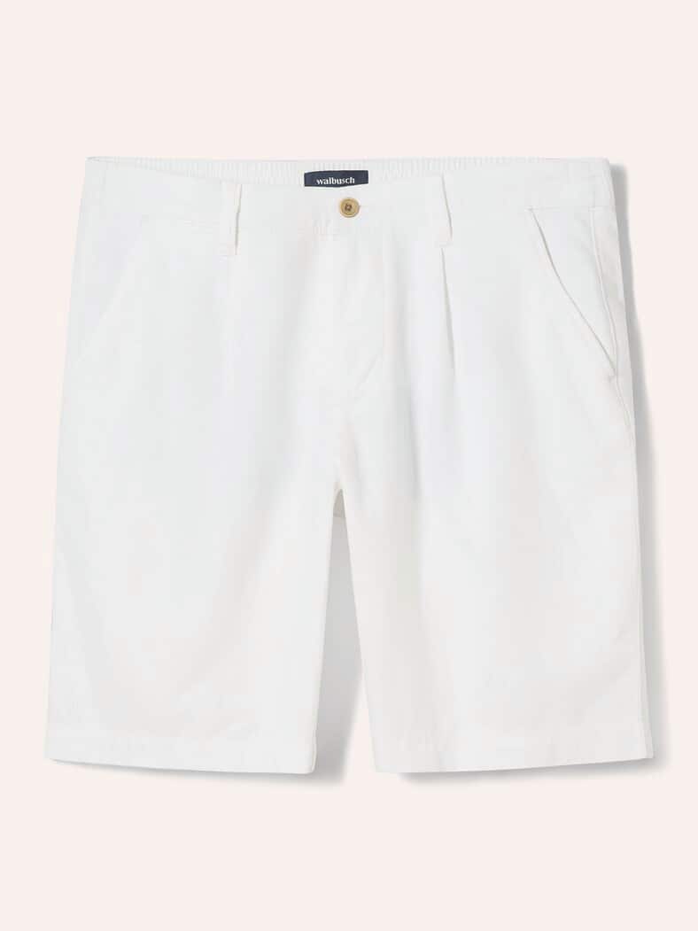 Leinenmix Bermudas Weiß