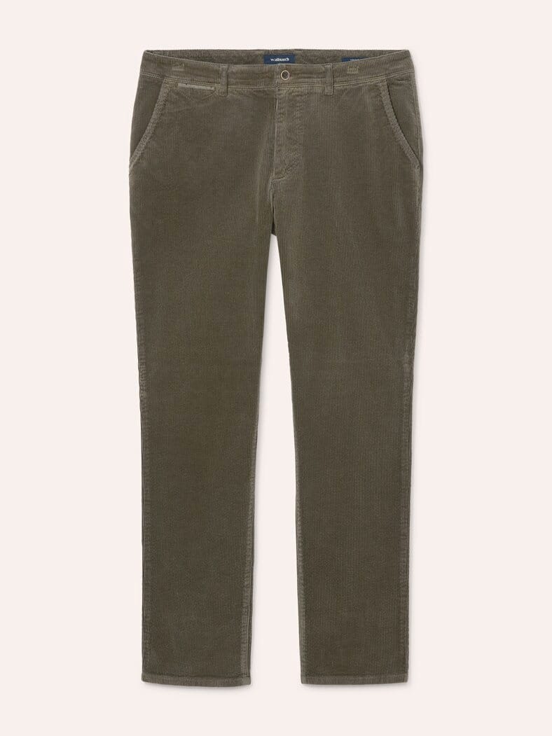 Cordhose aus weicher Baumwolle Oliv