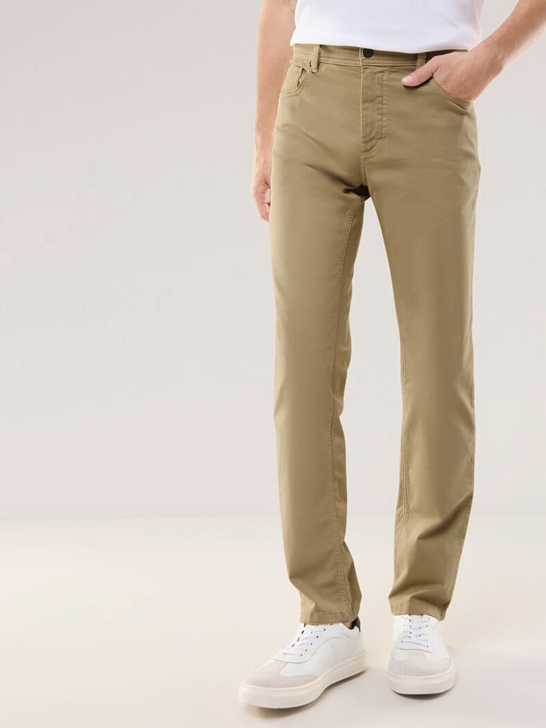 Baumwoll Five-Pocket Maisgelb