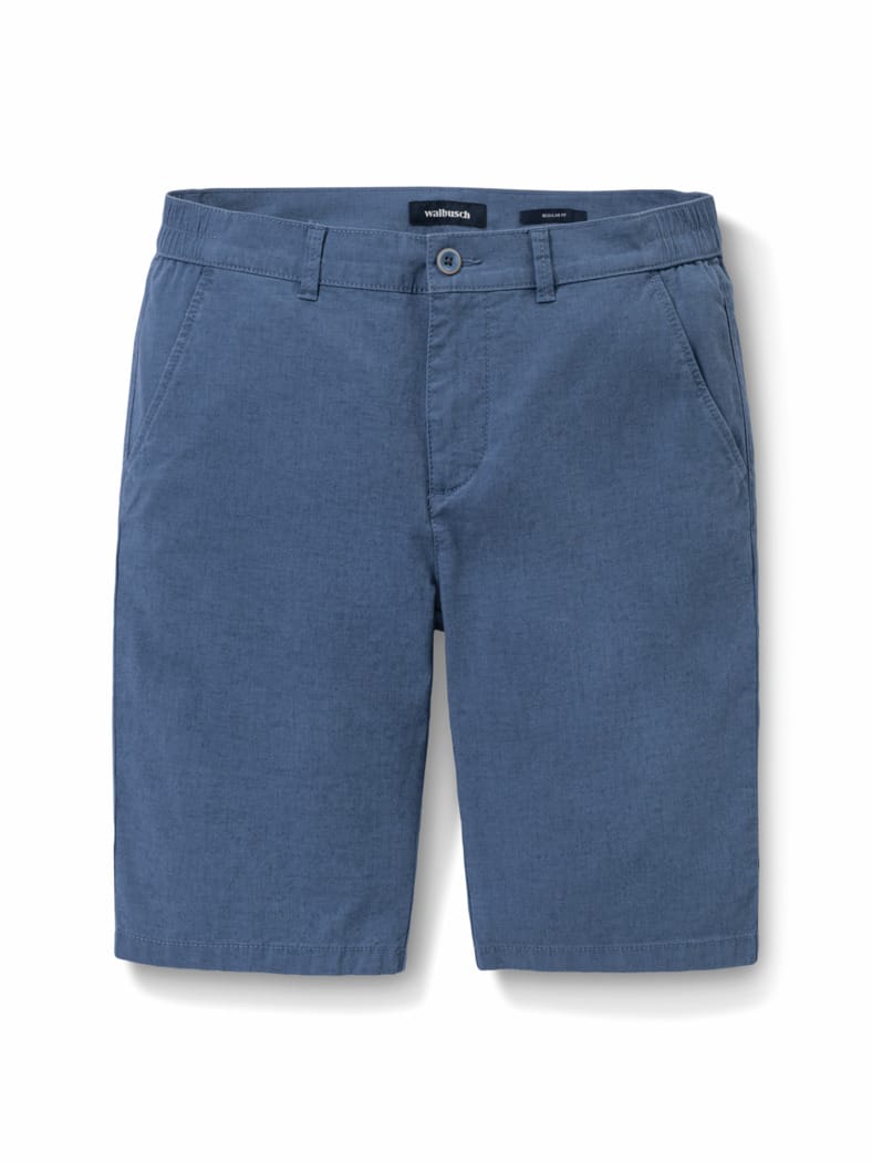 Leinen-Bermudas Frischekick Jeansblau
