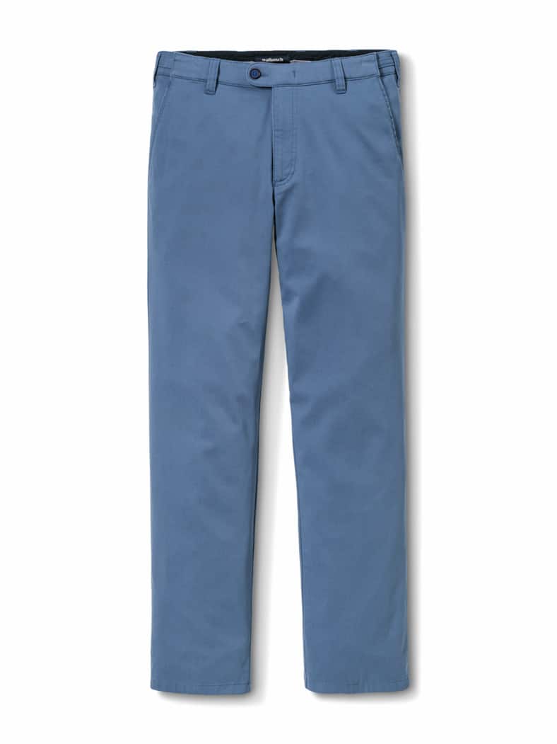 Extraglatt Dehnbund-Chino Mittelblau