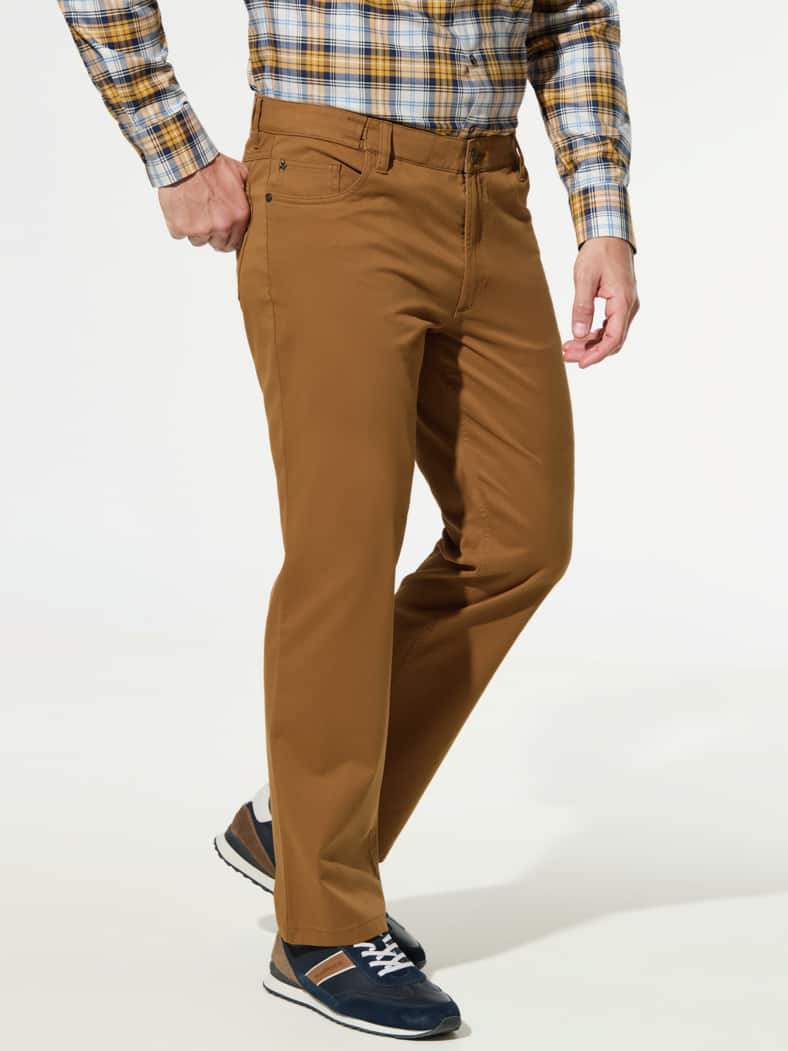 Extraglatt Dehnbund Five-Pocket Safran