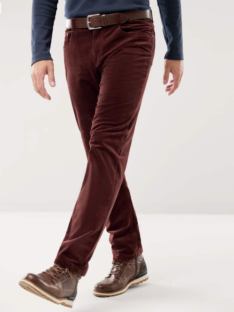 Premium-Cord Five-Pocket Rostrot